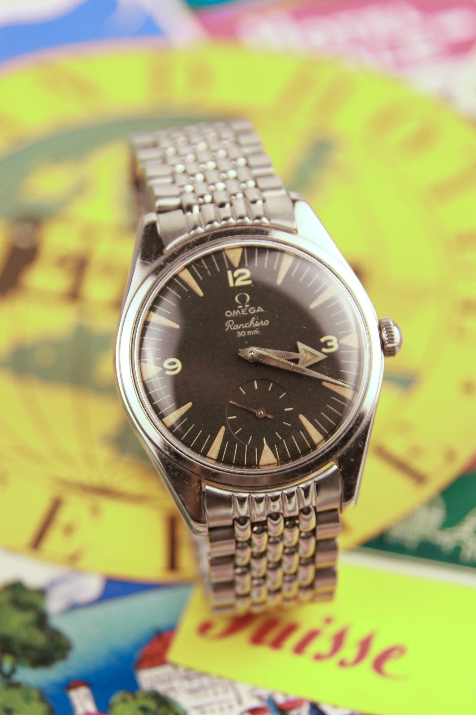 1959 Omega Ranchero Black Dial Ref 2990