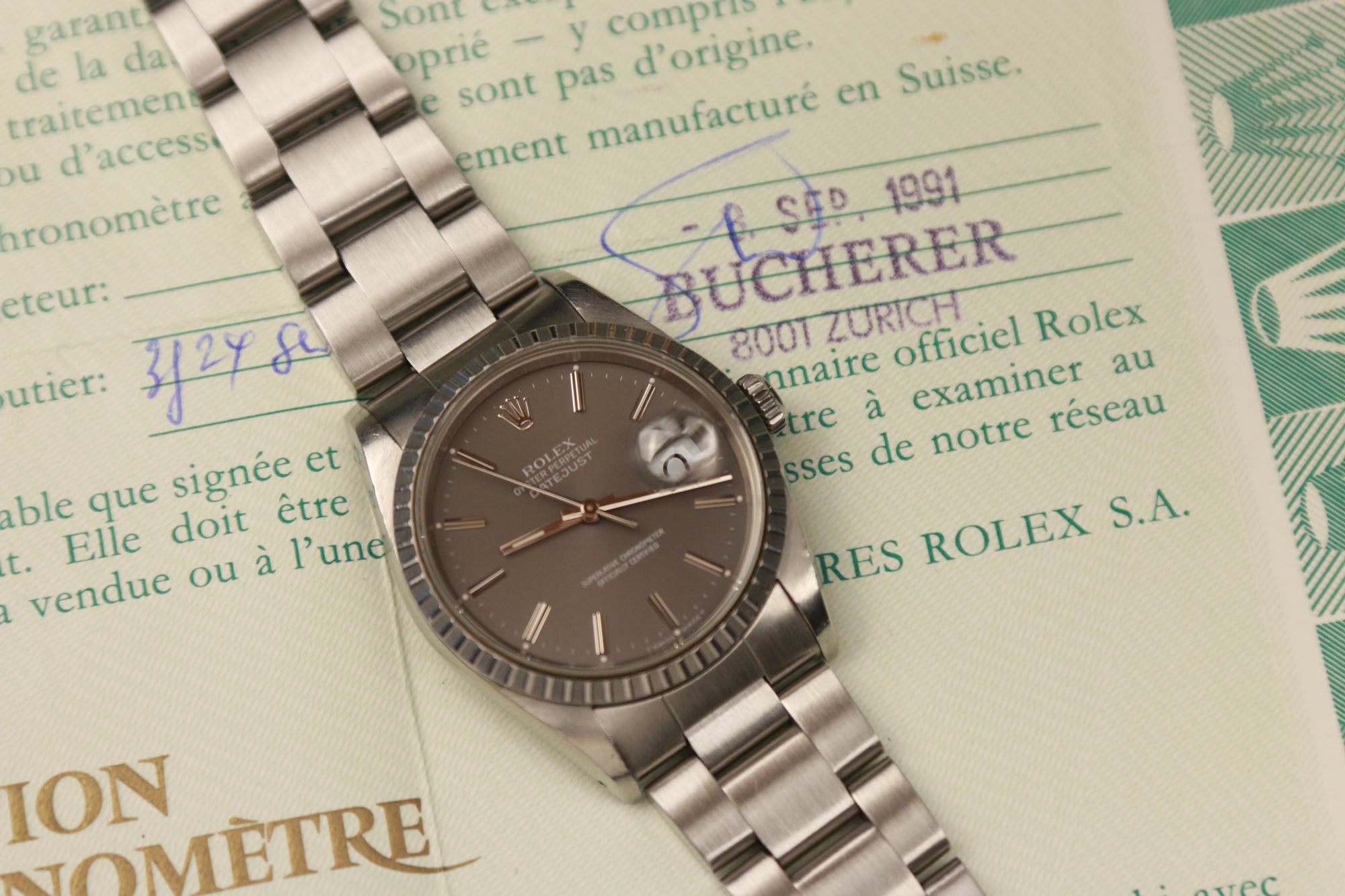 Rolex Datejust Ref. 16220 Full Set