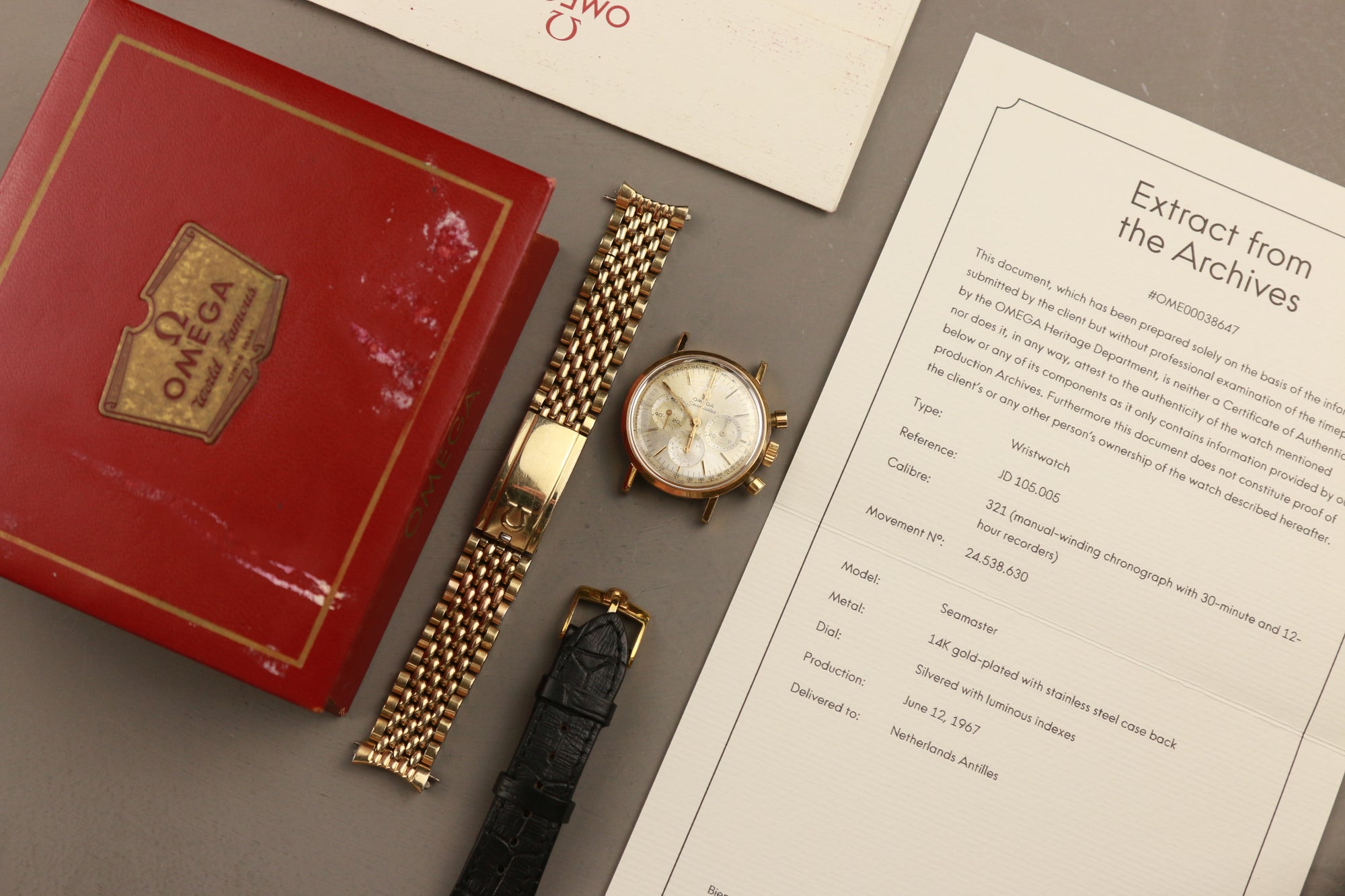 Omega Seamaster cal 321 - Box + Archive Extract