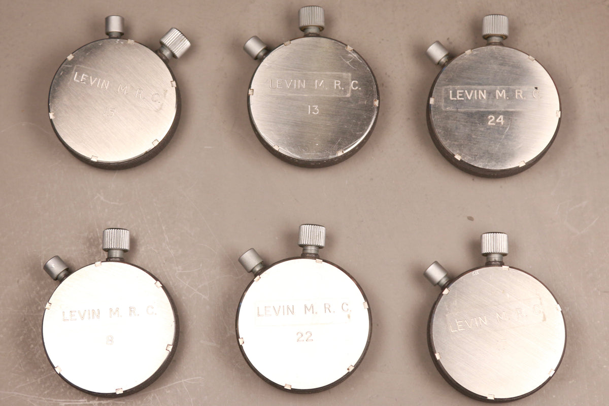 1970s Omega Levin M.R.C stop watch set