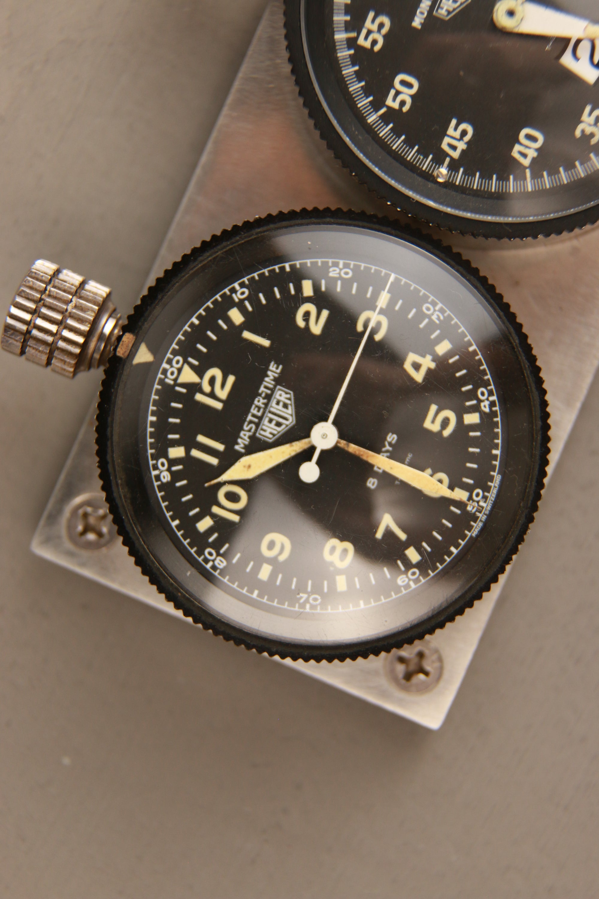 Vintage Heuer 3 Group Rally Master Timer
