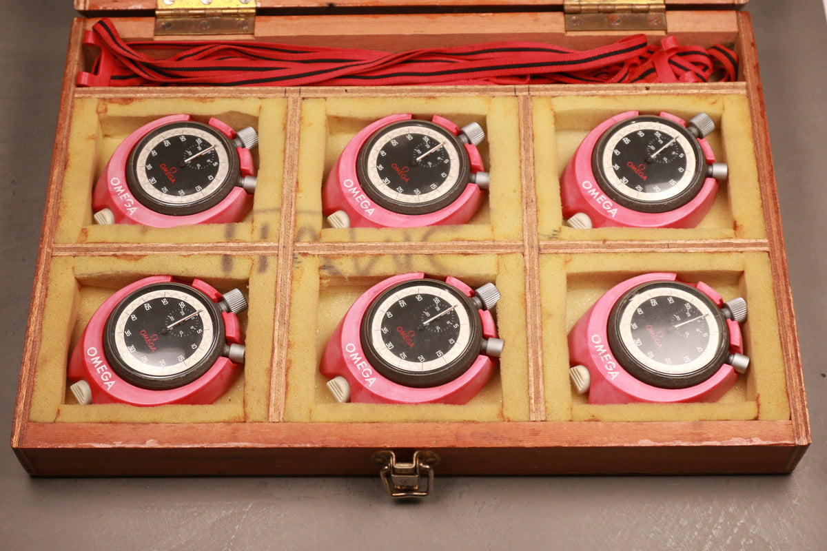 1970s Omega Levin M.R.C stop watch set