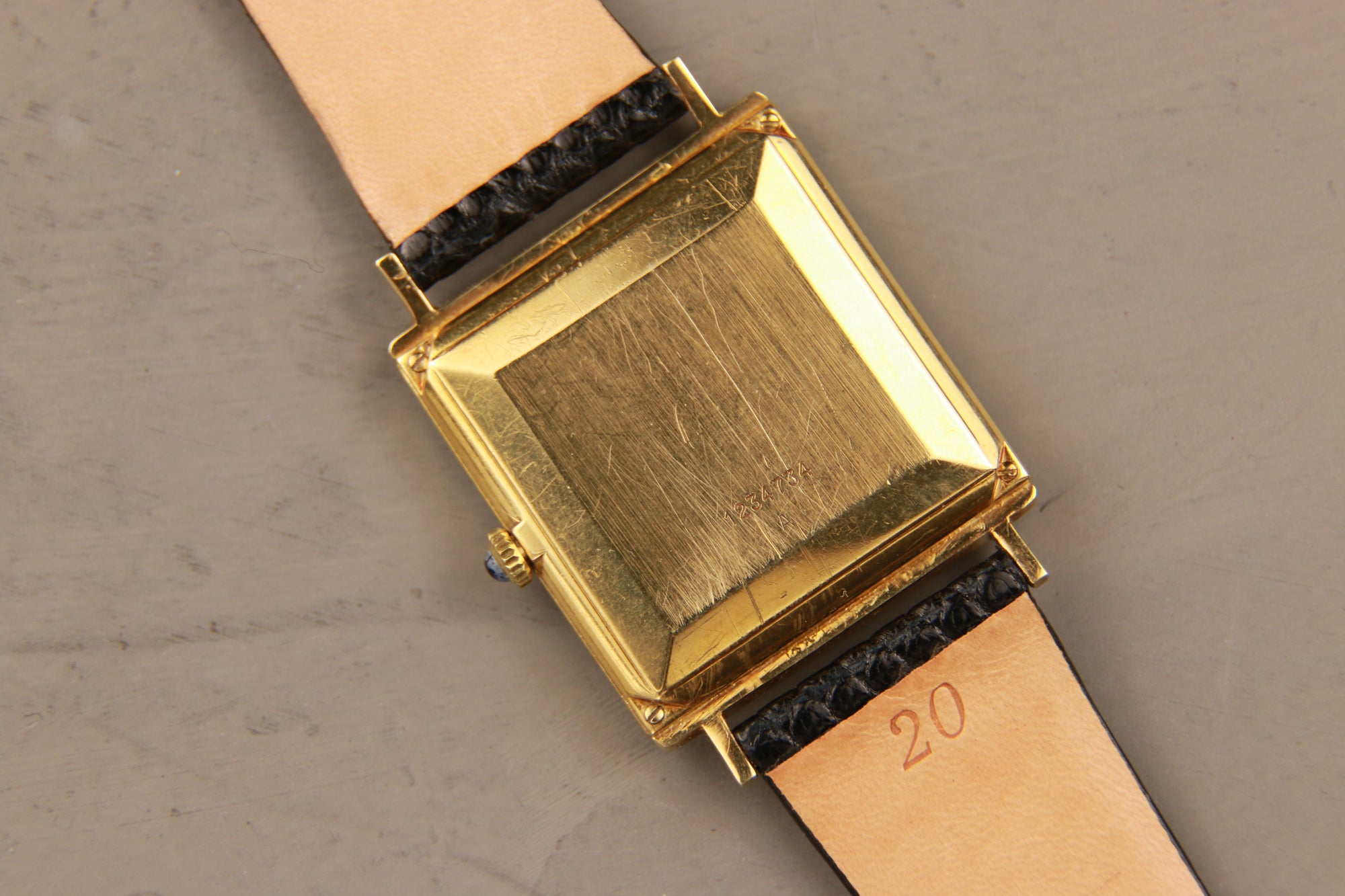 Jaeger Le Coultre 18k Gold Tank- Lapis Dial