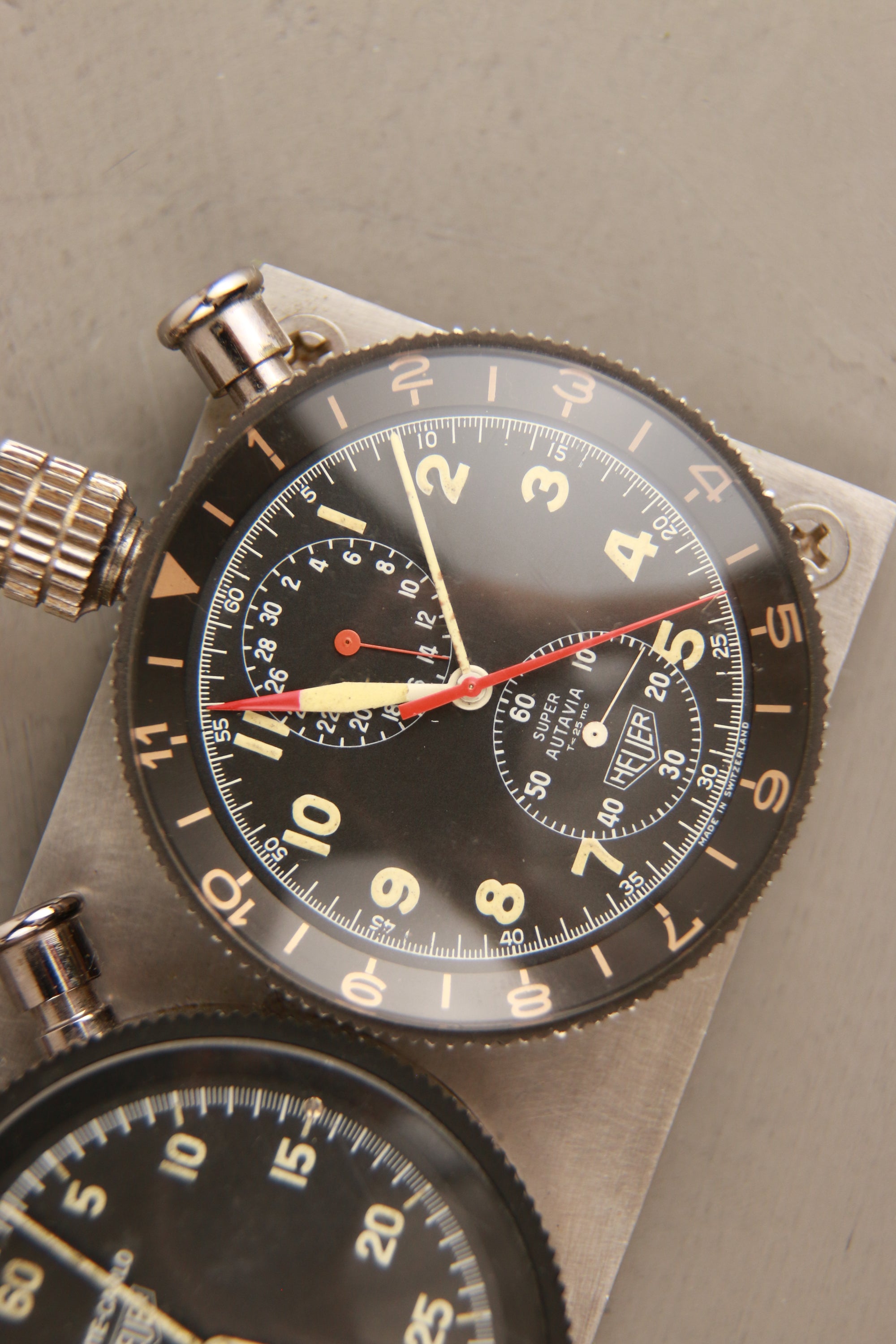 Vintage Heuer 3 Group Rally Master Timer