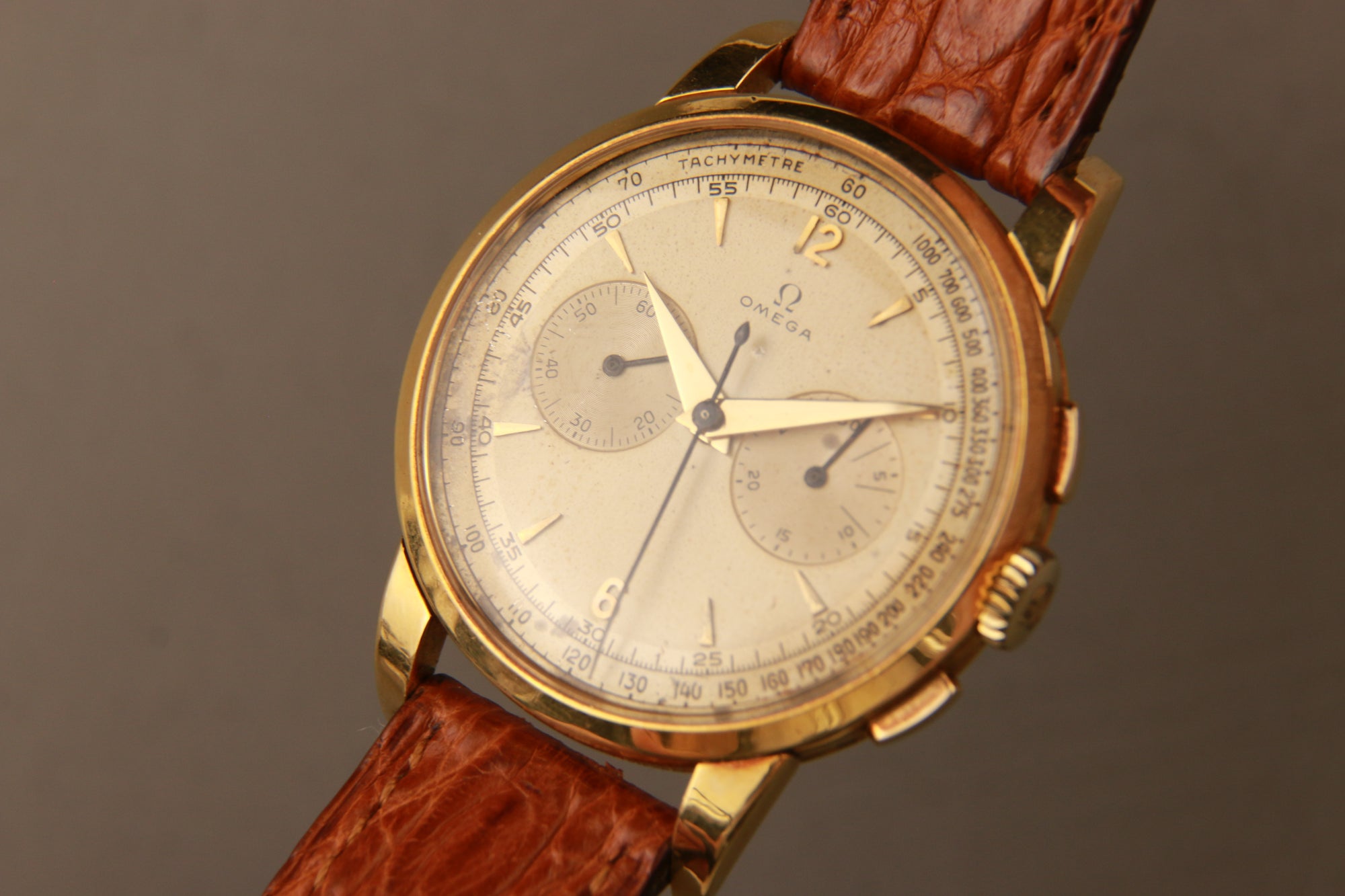 Omega 18k Gold Chronograph - cal 320